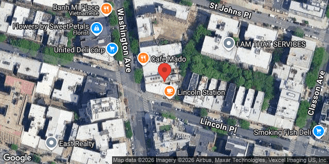 Aerial map of 795 WASHINGTON AVENUE, Brooklyn