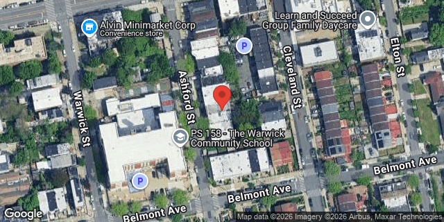 Aerial map of 389 ASHFORD STREET, Brooklyn