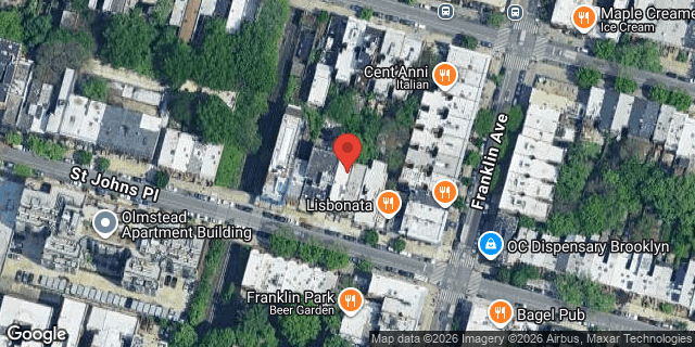 Aerial map of 611 ST JOHNS PLACE, Brooklyn