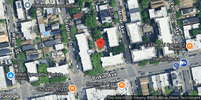 Aerial map of 255 BRADFORD STREET, Brooklyn