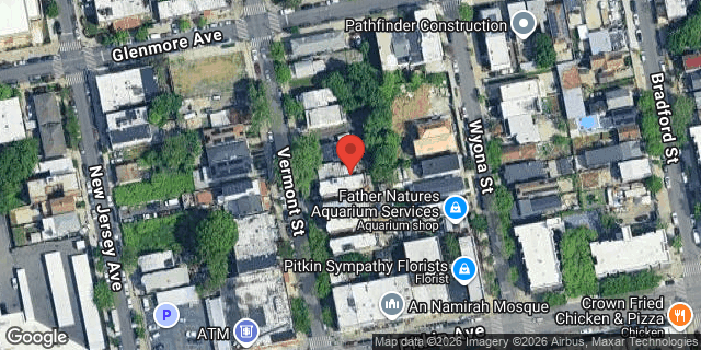 Aerial map of 281 VERMONT STREET, Brooklyn