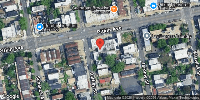 Aerial map of 2302 PITKIN AVENUE, Brooklyn