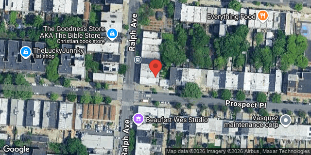 Aerial map of 477 RALPH AVENUE, Brooklyn
