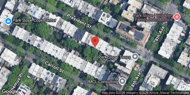Aerial map of 866 PRESIDENT STREET, Brooklyn