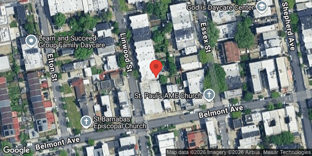 Aerial map of 507 LINWOOD STREET, Brooklyn