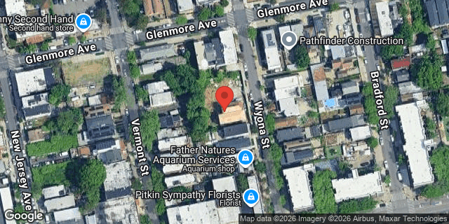 Aerial map of 238 WYONA STREET, Brooklyn