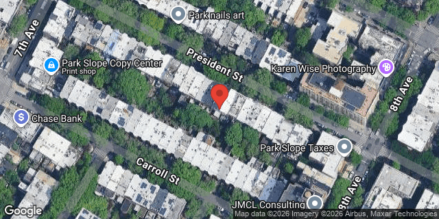Aerial map of 858 PRESIDENT STREET, Brooklyn