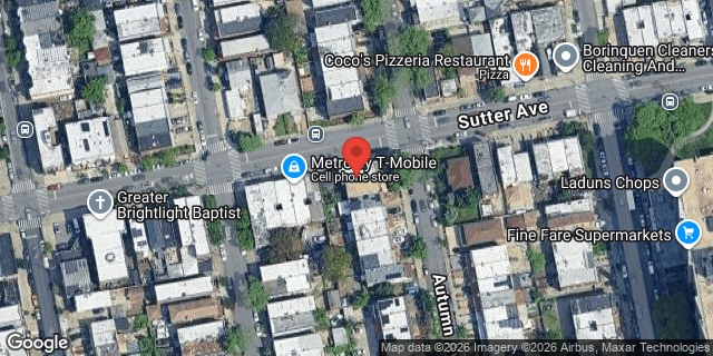Aerial map of 630 AUTUMN AVENUE, Brooklyn
