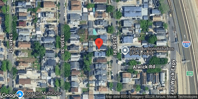 Aerial map of 124-42 135 PLACE, Queens