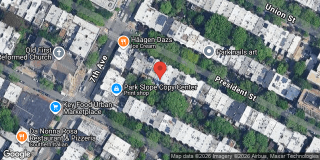 Aerial map of 832 PRESIDENT STREET, Brooklyn