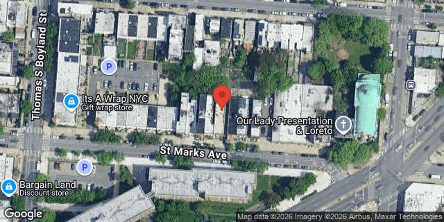 Aerial map of 1641 ST MARKS AVENUE, Brooklyn
