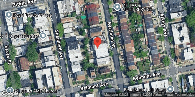 Aerial map of 212 BERRIMAN STREET, Brooklyn