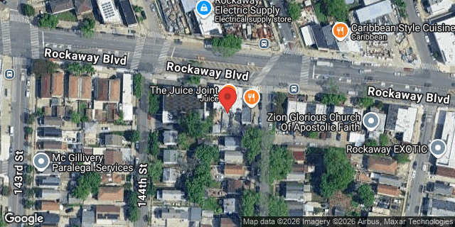 Aerial map of 144-14 ROCKAWAY BOULEVARD, Queens