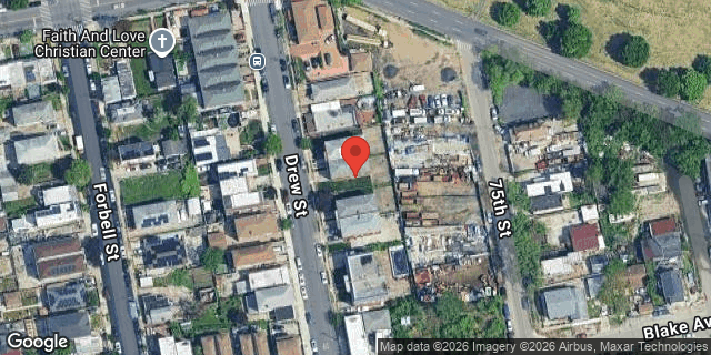 Aerial map of 677 DREW STREET, Brooklyn