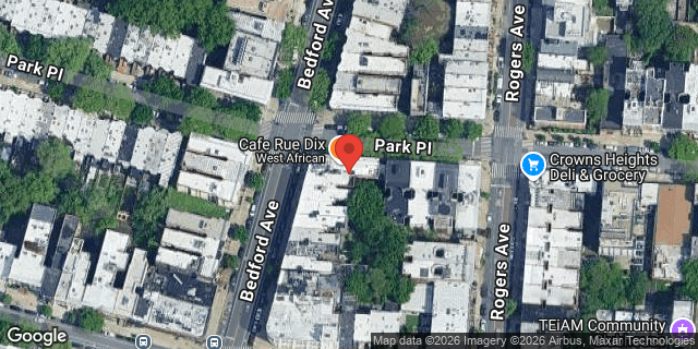 Aerial map of 1451 BEDFORD AVENUE, Brooklyn