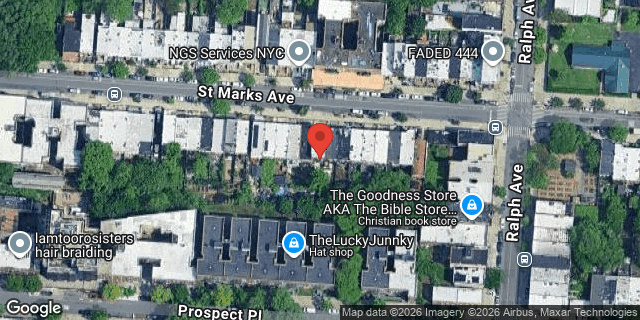 Aerial map of 1368 ST MARKS AVENUE, Brooklyn
