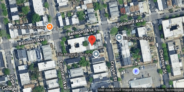 Aerial map of 932 BELMONT AVENUE, Brooklyn