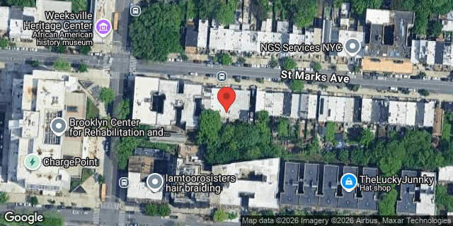 Aerial map of 1336 ST MARKS AVENUE, Brooklyn