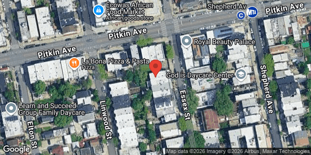 Aerial map of 418 ESSEX STREET, Brooklyn