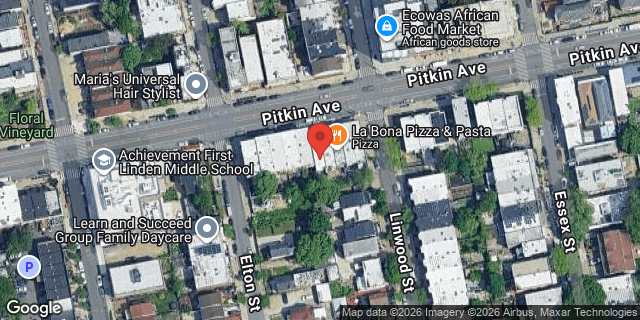 Aerial map of 2424 PITKIN AVENUE, Brooklyn