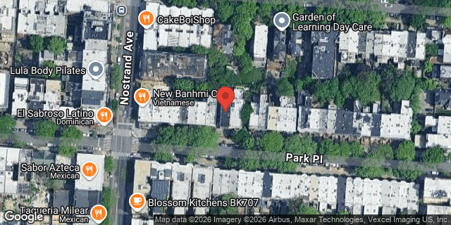 Aerial map of 849 PARK PLACE, Brooklyn
