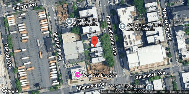 Aerial map of 170 PENNSYLVANIA AVENUE, Brooklyn
