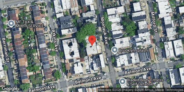 Aerial map of 220 MONTAUK AVENUE, Brooklyn