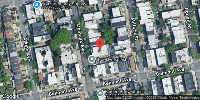 Aerial map of 219 MONTAUK AVENUE, Brooklyn