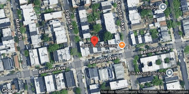 Aerial map of 901 BELMONT AVENUE, Brooklyn