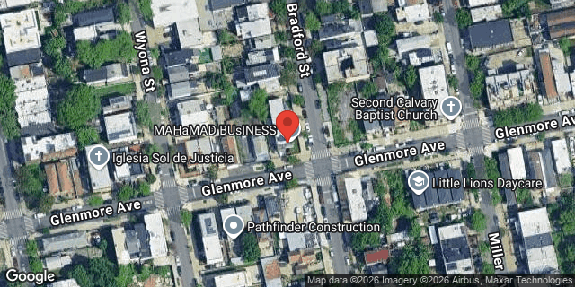 Aerial map of 226 BRADFORD STREET, Brooklyn
