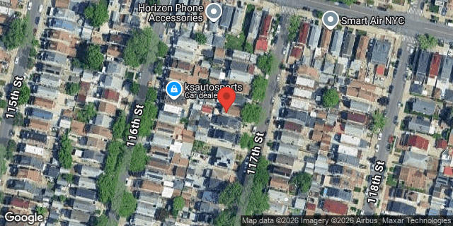 Aerial map of 130-24 117 STREET, Queens