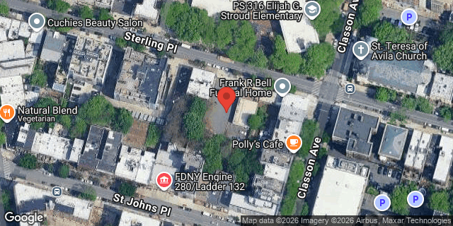 Aerial map of 524 STERLING PLACE, Brooklyn