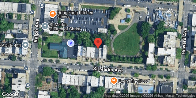 Aerial map of 1419 ST MARKS AVENUE, Brooklyn