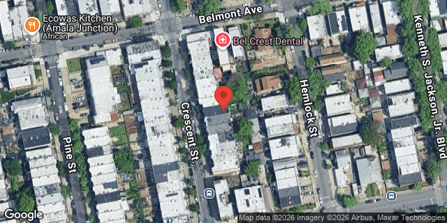 Aerial map of 571 CRESCENT STREET, Brooklyn