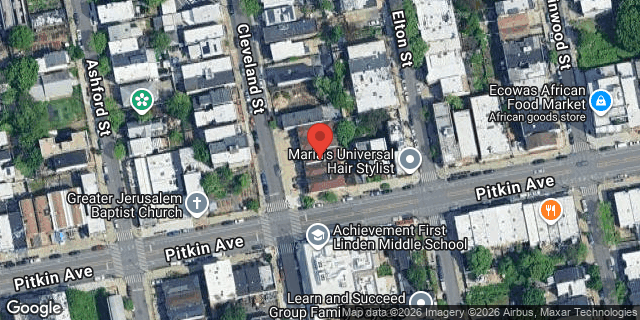 Aerial map of 447 CLEVELAND STREET, Brooklyn