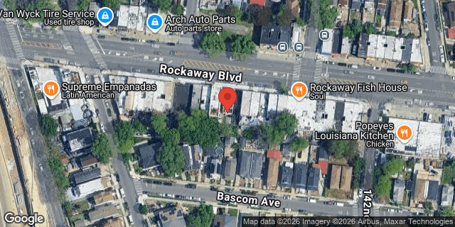 Aerial map of 141-08 ROCKAWAY BOULEVARD, Queens