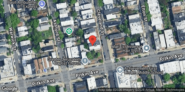 Aerial map of 440 CLEVELAND STREET, Brooklyn