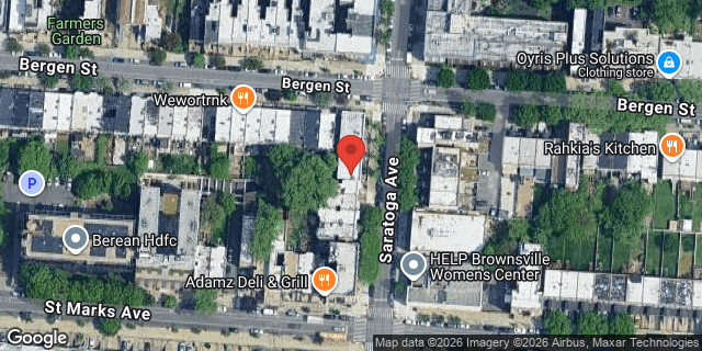 Aerial map of 336 SARATOGA AVENUE, Brooklyn