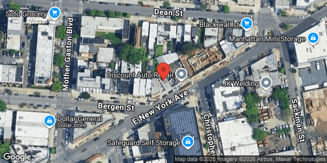 Aerial map of 1645 EAST NEW YORK AVENUE, Brooklyn