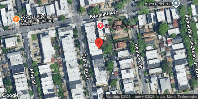 Aerial map of 565 CRESCENT STREET, Brooklyn