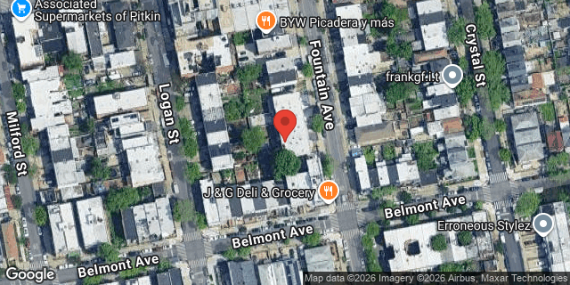 Aerial map of 242 FOUNTAIN AVENUE, Brooklyn