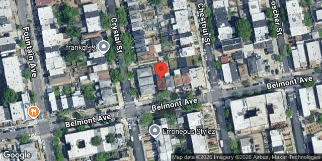 Aerial map of 945 BELMONT AVENUE, Brooklyn