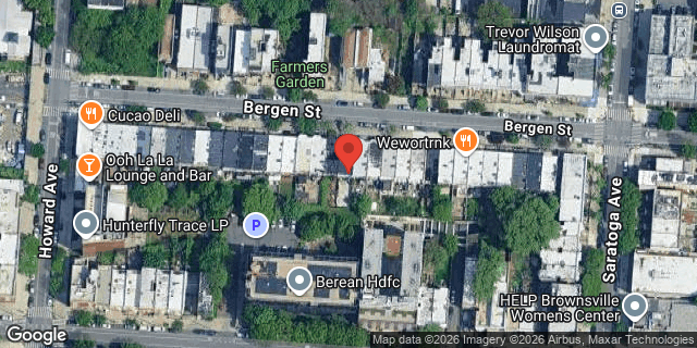 Aerial map of 1908 BERGEN STREET, Brooklyn