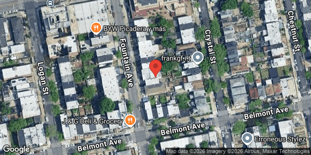 Aerial map of 241 FOUNTAIN AVENUE, Brooklyn
