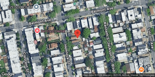 Aerial map of 603 HEMLOCK STREET, Brooklyn