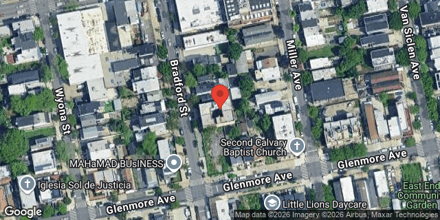 Aerial map of 209 BRADFORD STREET, Brooklyn