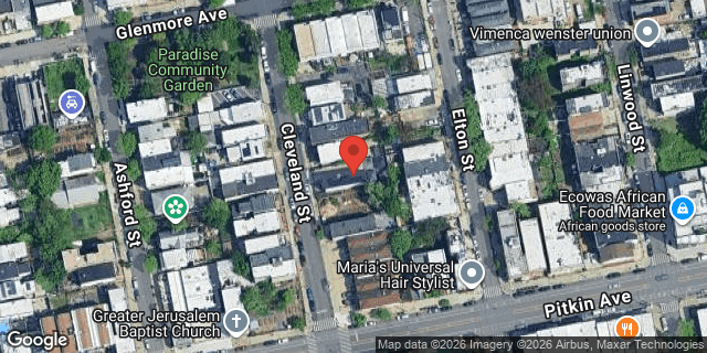 Aerial map of 431 CLEVELAND STREET, Brooklyn