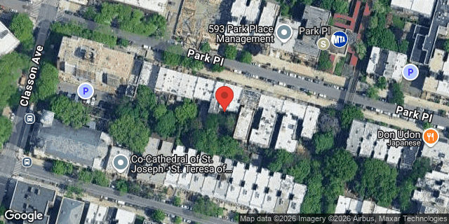 Aerial map of 584 PARK PLACE, Brooklyn