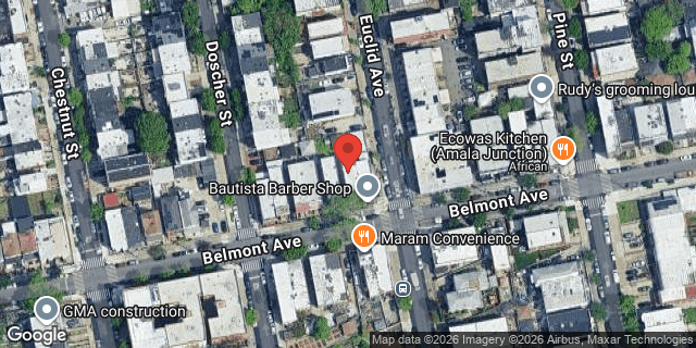 Aerial map of 1011 BELMONT AVENUE, Brooklyn