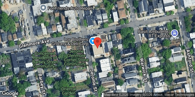 Aerial map of 305 JEROME STREET, Brooklyn